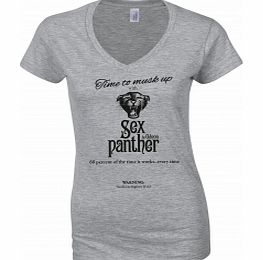 Anchor Man Sex Panther Musk Grey Womens T-Shirt