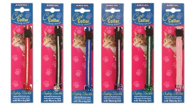 Ancol Velvet Glitter Stripe Cat Collar
