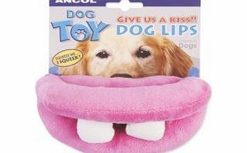 Ancol Plush Dog Lips Dog Toy (Type May Vary)