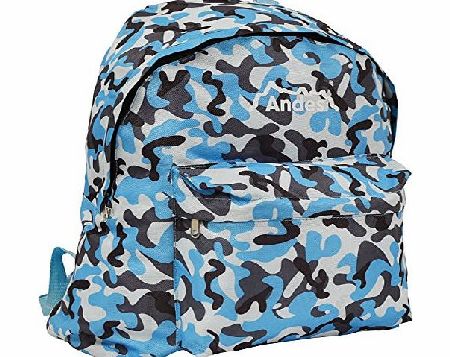 Andes 22 Litre Blue Camo Camouflage Rucksack/Backpack Adults/Childs School Bag