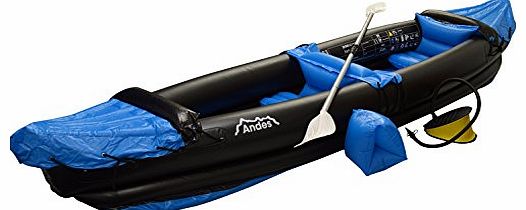 Andes Blue Inflatable/Blow Up Two Person Kayak/Canoe With Paddle Water Sports