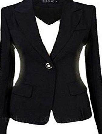 ANDI ROSE Fashion Womens Slim Suit One Button Solid Color Blazer Coat Jacket (L)