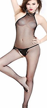 ANDI ROSE Masione Sexy Lingerie Fishnet Sheer Lace Women Bodystocking Black