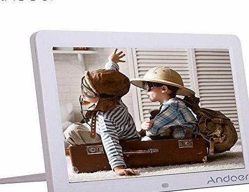 Andoer 12-inch HD LED Digital Picture Frame Wide Screen Digital Album High Resolution 1280*800 Electronic Photo Frame with Remote Control White