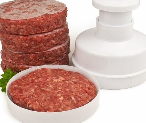 Hamburger Maker / Beefburger Press + 100 Wax Discs - Includes 2 Year Warranty - Ideal For Summer BBQs - Comes Apart For Easy Cleaning