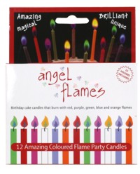 Angel Flames - 12 Party Candles w holders