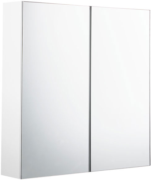 White Gloss Mirror Cabinet 750x750mm