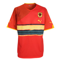 Angola Home Shirt 2009/11 - Red/Gold.