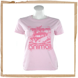 Animal A-Ha Basic Tee Pink Lady