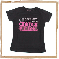 Animal Azalea Basic Tee Black