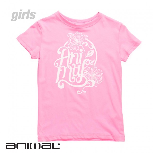 Animal Azide Girls T-Shirt - Bubblegum