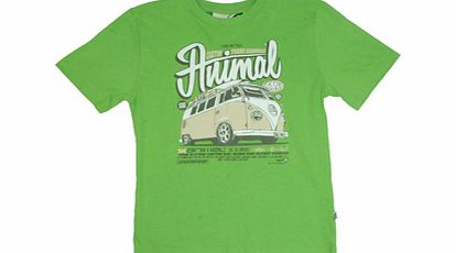 Animal Boys Boys Animal Bore VW Crew Printed T-Shirt. Kiwi