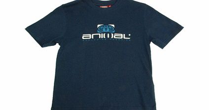 Animal Boys Boys Animal Carr Crew Printed T-Shirt. Mood Indigo