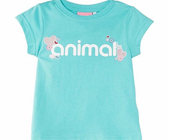 Animal Girls Aby T-Shirt, Green (Pacific), 3 Years (Manufacturer Size:3/4)