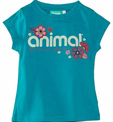 Animal Girls Alibeth T-Shirt, Blue (Dark Turquoise), 5 Years (Manufacturer Size:5/6)