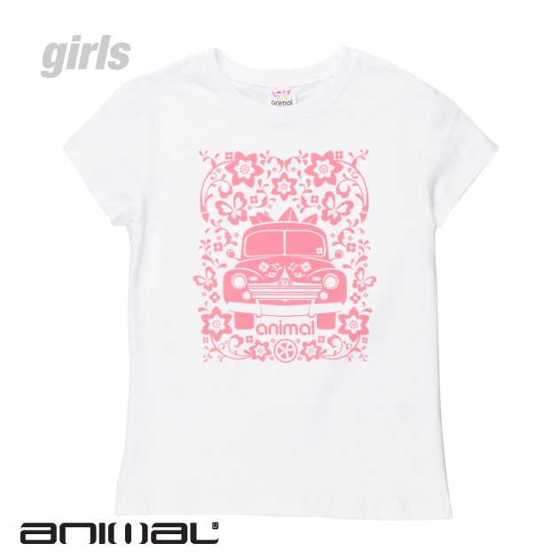 Girls Animal Azote T-Shirt - White