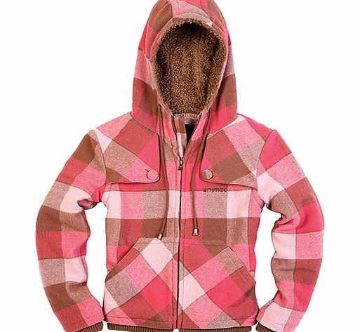 Animal Ladies Animal Bamboo Palm Short Hooded Parka B47 Acorn