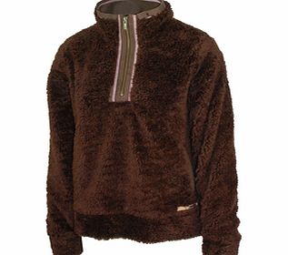 Animal Ladies Ladies Animal Spirit 1/4 Zip Fleece. Deep Mahogany