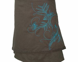 Ladies Animal Trice Linen Skirt. Bracken