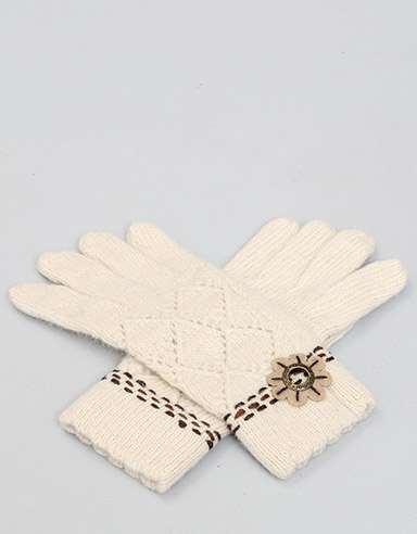 Plum Gloves - White Swan