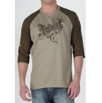 Animal Mens 3/4 Sleeve MX T-Shirt Taupe