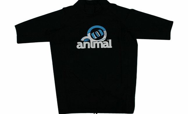 Mens Animal Jaguar Rash Vest 002 Black