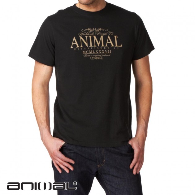 Animal Mens Animal Lahinch T-Shirt - Black