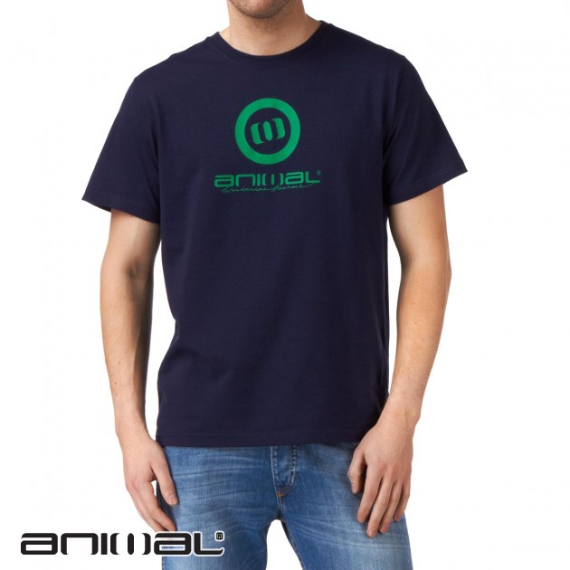 Animal Mens Animal Largs T-Shirt - Nightshade Navy