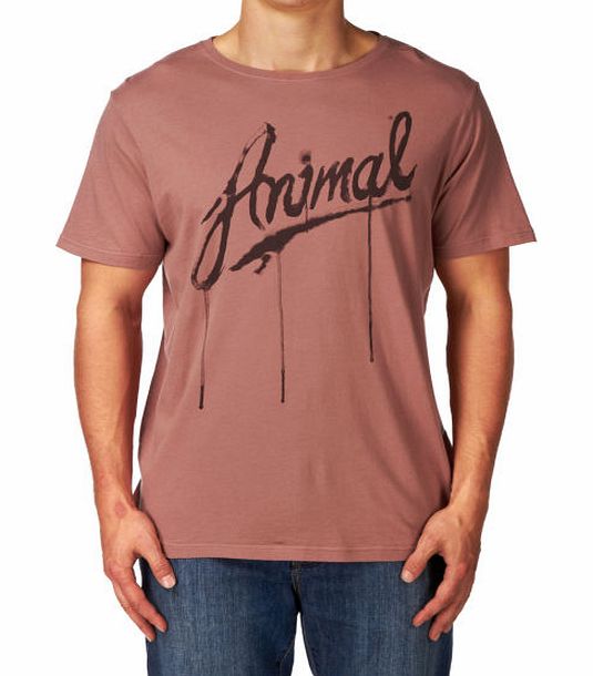 Animal Mens Animal Laurel T-shirt - Cocoa