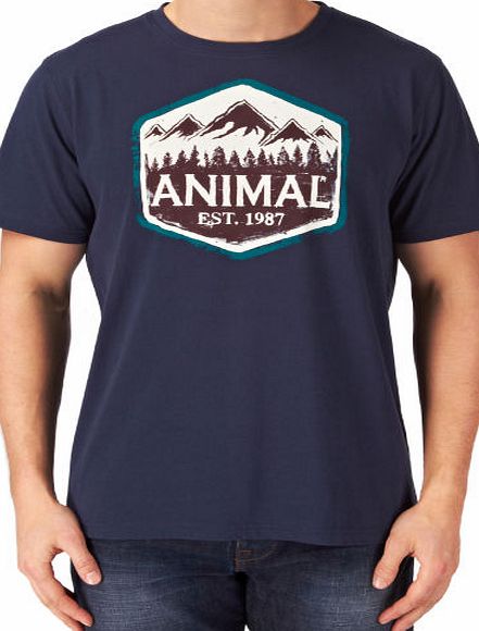 Animal Mens Animal Layas T-shirt - Indigo