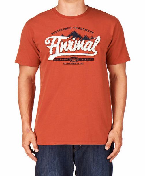 Animal Mens Animal Lowick T-Shirt - Rust