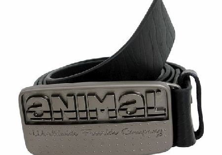 Animal Mens Animal Tone Leather Belt 002 Black