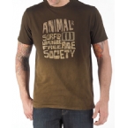 Animal Mens Deluxe Retro T-Shirt Brown