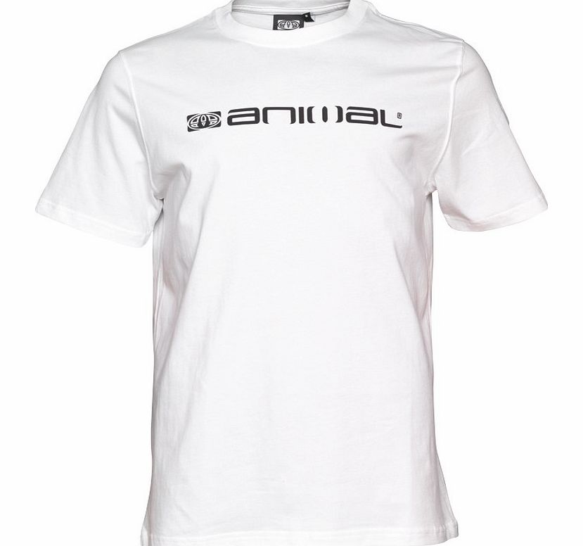 Animal Mens Lane Graphic T-Shirt White