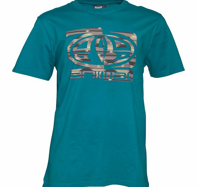 Animal Mens Latis Graphic T-Shirt Teal