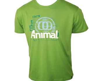 Animal Mens Mens Animal Berger Printed T-Shirt. Fluorite Green