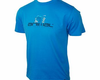 Mens Animal Burton Printed T-Shirt. French Blue