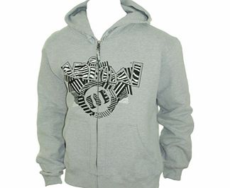 Animal Mens Mens Animal Double Down Zip Hood. Grey Marle