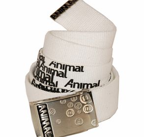 Animal Mens Mens Animal Evenodd Corporate Webbing Belt. White