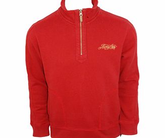 Mens Animal Tench 1/4 Zip Track Top. Rio Red
