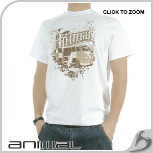 Animal T-Shirt - Animal Beaver T-Shirt - White