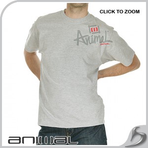 Animal T-Shirts - Animal Badger Tshirt - Grey Marl