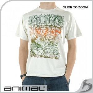 Animal T-Shirts - Animal Bonna T-Shirt - Chalk