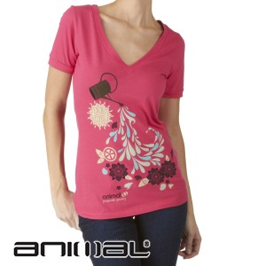 Animal T-Shirts - Animal Oxalis T-Shirt - Fushia