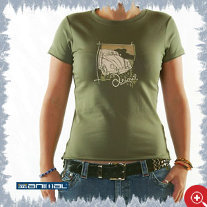 Animal T-Shirts - Animal T-Shirt Anytime - Olive
