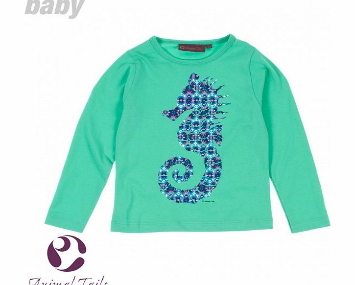 Animal Tails Girls Animal Tails Seahorse Long Sleeve T-shirt
