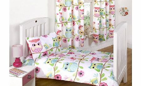 Animals Owl and Friends Lined Curtains