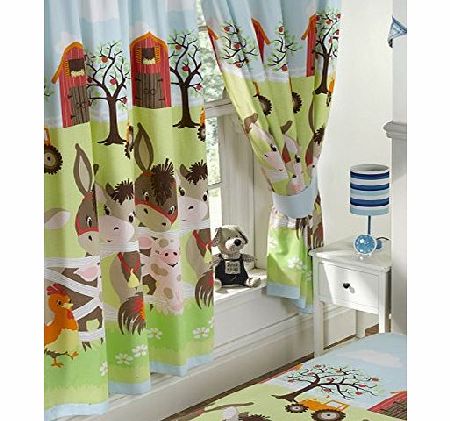 Animals Sunshine Farm Lined Curtains