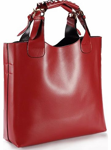Anladia Red Vintage Celebrity Tote Shopper Shopping It bag HandBag Adjustable Handle
