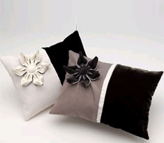 Oriental flower cushion
